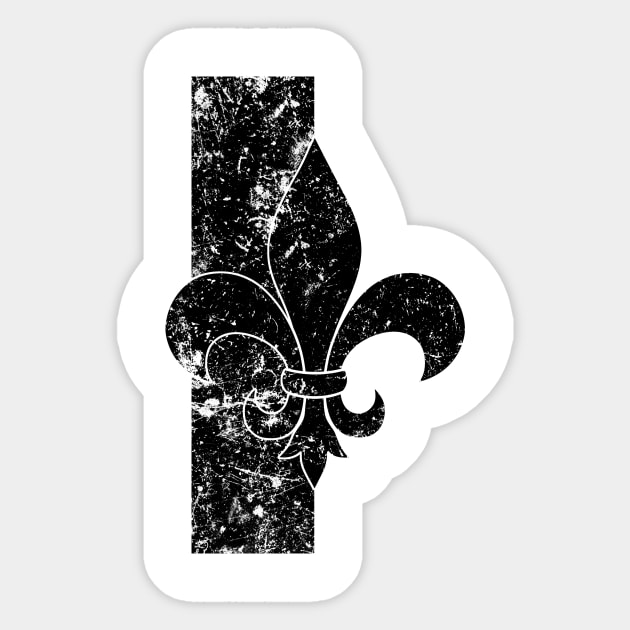 Fleur de lis Valorous Heart Sticker by SimonBreeze